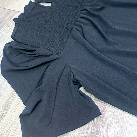 Adrianna Papell Mock Neck Puff Sleeve Blouse - Picture 7 of 13